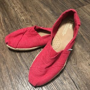 Toms Perforated Slip On Canvas Shoes